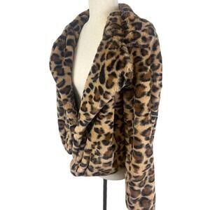 Love Tree Leopard Print Teddy Jacket
